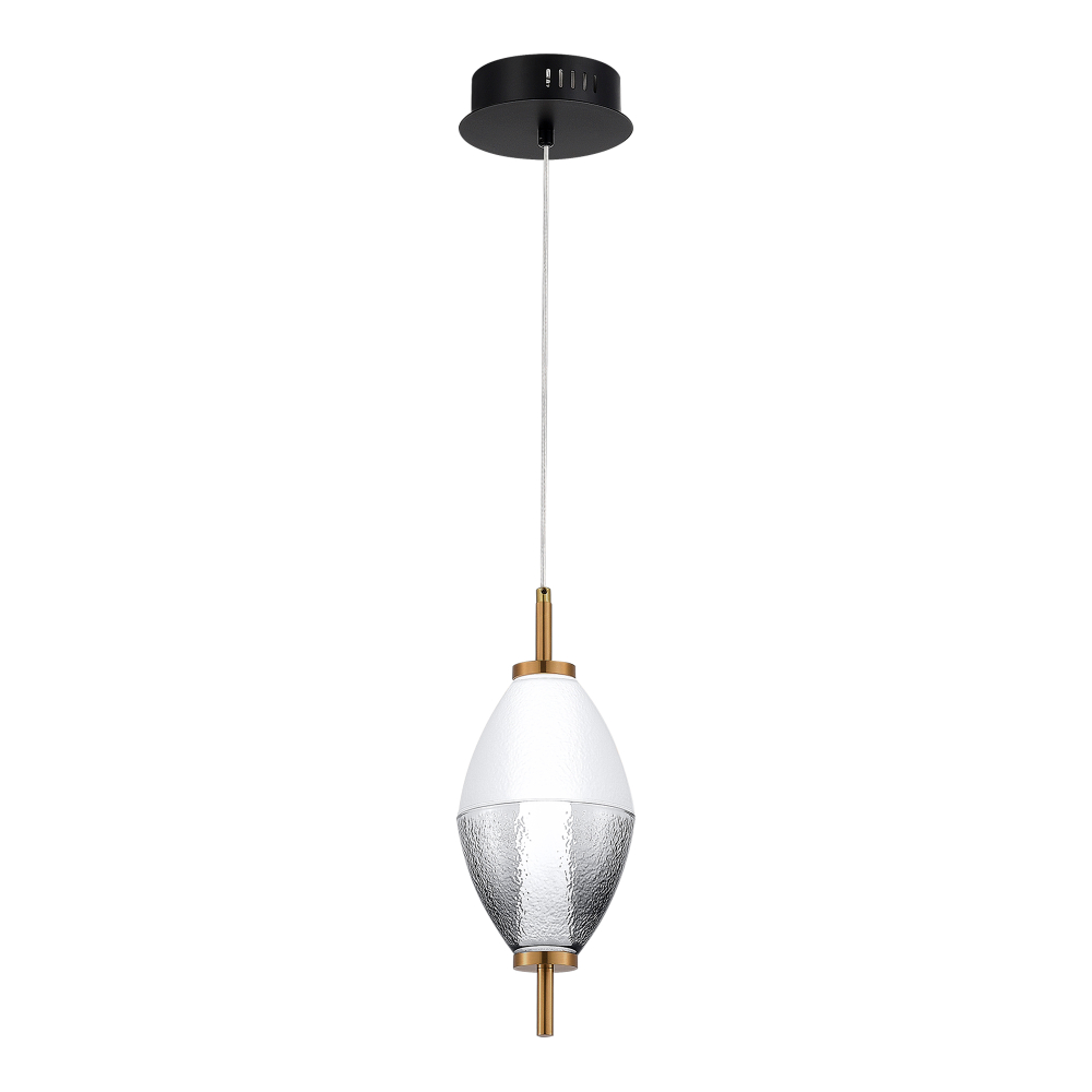 Светильник подвесной ST-Luce Черный/Белый, Дымчатый LED 1*8W ICE sl6130.403.06