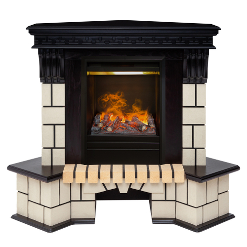 Каминокомплект Real Flame Stone Corner STD AO с очагом 3D Olympic (угловой)