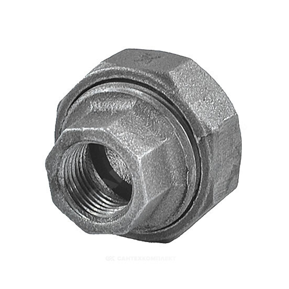 Соединитель прямой американка чугун Ду 20 (3/4") ВР/ВР Fittex PLUS