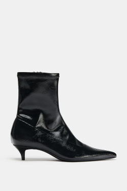 ZARA БОТИЛЬОНЫ НА КАБЛУКЕ, ЧЕРНЫЙ