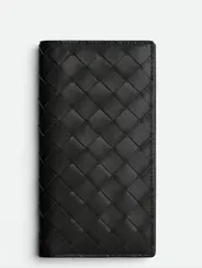 Бумажник Bottega Veneta Intrecciato черный