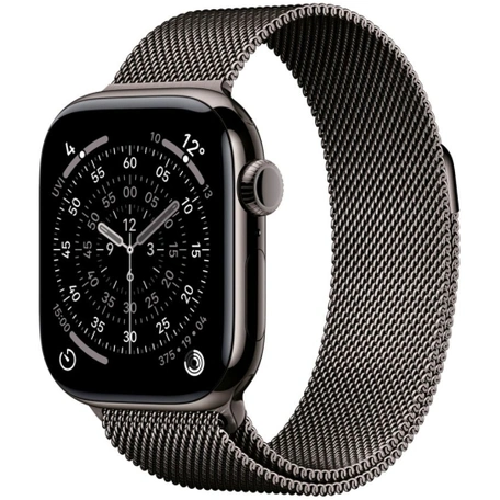 Умные часы Apple Watch S11 LTE 46 мм Slate Titanium Case with Slate Milanese Loop - S/M
