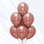 Шар (12"/30 см) Reflex, Зеркальный блеск, Розовое золото (968), хром 50 шт.