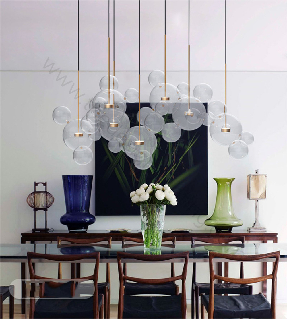 Pendant design lamp   Bolle by Giopato & Coombes (6 balls)
