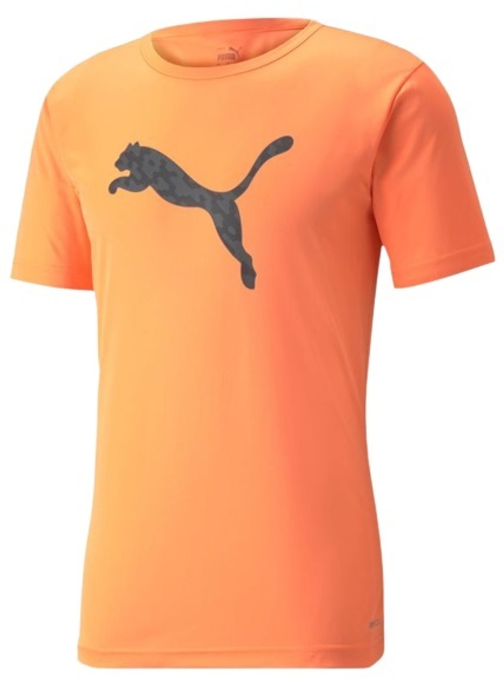 Футболка мужская теннисная Puma Individual Rise Logo Tee - neon citrus/puma black