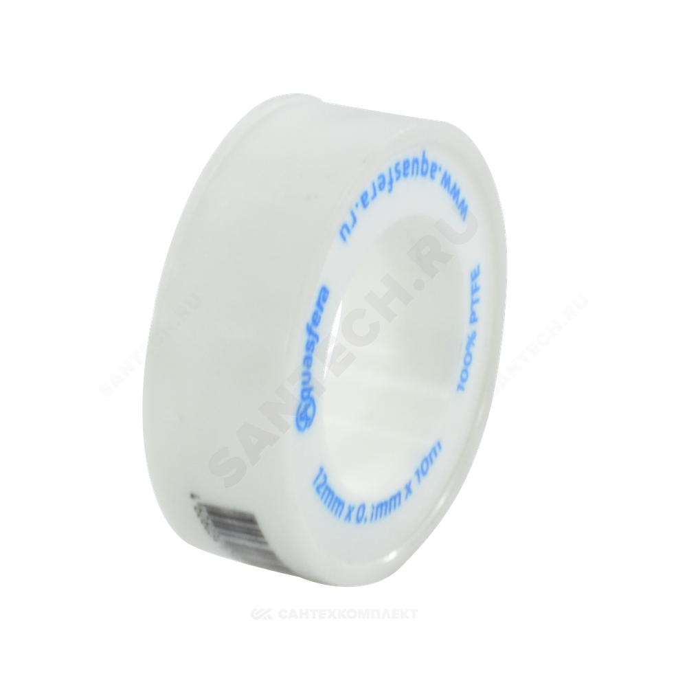 Лента ФУМ PTFE 6020 12ммх0,1ммх10м катушка среда: вода Aquasfera 6020-02