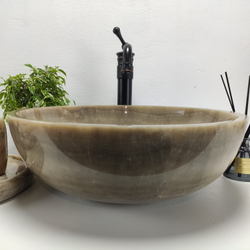 Раковина из оникса Bowl Grey BO-80968 45x45x15 из натурального камня