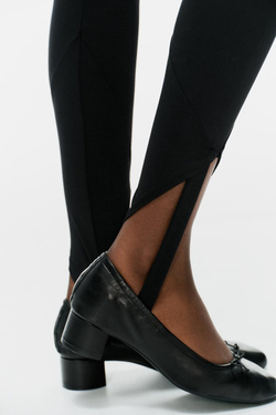 ZARA ЛЕГИНСЫ СО ШТРИПКАМИ, ЧЕРНЫЙ