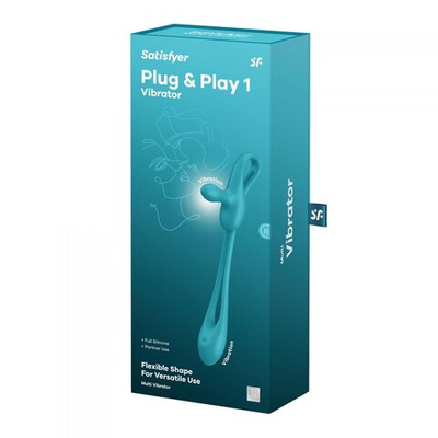 Голубой мультивибратор для пар Satisfyer Plug & Play 1 (Цвет: голубой)