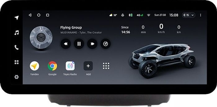 Магнитола для Hyundai iХ35, Tucson 2 2009-2015 (штатный усилитель, прямое подключение, рамка 10) - Teyes LUX ONE ROUND монитор 12.3" 2K QLED на Android 10, Быстрая, CarPlay, 4G SIM-слот