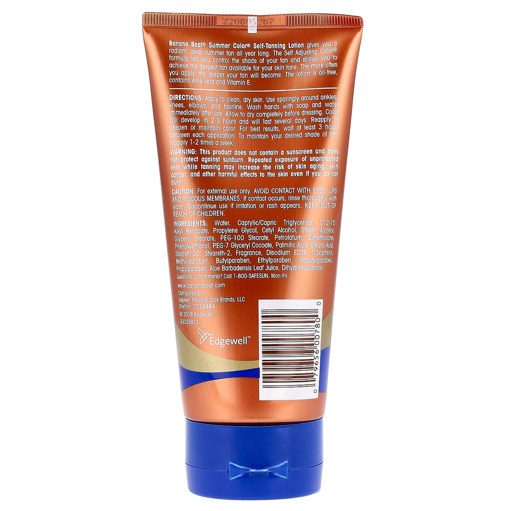 Banana Boat, Summer Color®, лосьон для автозагара, легкий и средний оттенок, 177 мл (6 жидк. унц.)