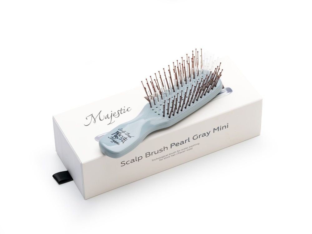 Расческа Majestic Scalp Brush серый жемчуг (дорожная версия)