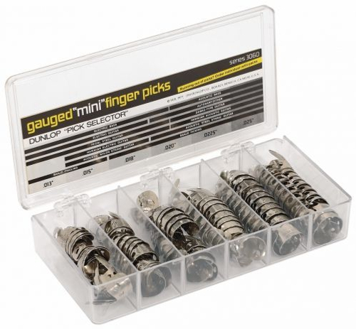 Dunlop 3060 Nickel Silver Fingerpick Mini Display короб с когтями, 013,015,018,020,0225,025 по 20шт