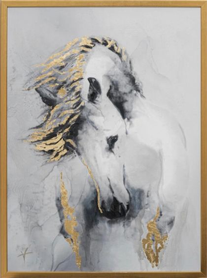 Xолст Белая лошадь Garda Decor 89VOR-AQUARELLE14