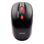 Мышь беспроводная с зарядкой от USB Smartbuy ONE 344CAG (SBM-344CAG-KR) черно-красная