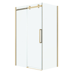Душевое ограждение Grossman Classic 100.K33.04.110.32.00-200.K33.04.100.32.00 (110х100х195) раздвижная,золото сатин,стекло прозрачное,2 места
