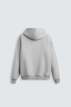 ZARA БАЗОВОЕ ХУДИ С КАПЮШОНОМ, СЕРЫЙ МЕЛАНЖ