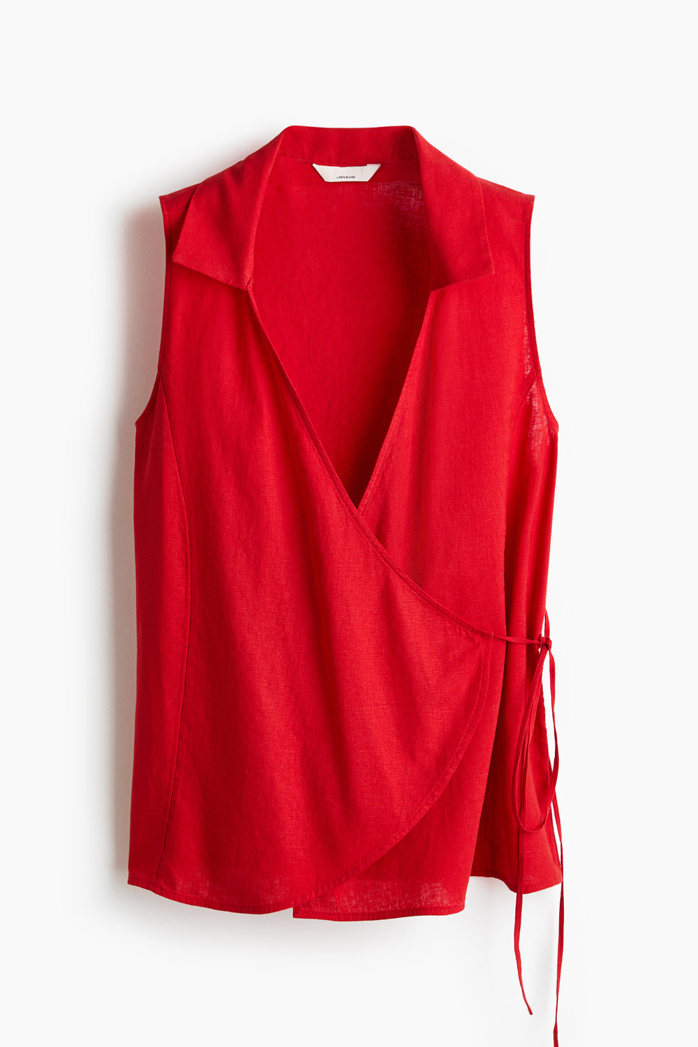 Топ с запахом из смеси льна - H&M