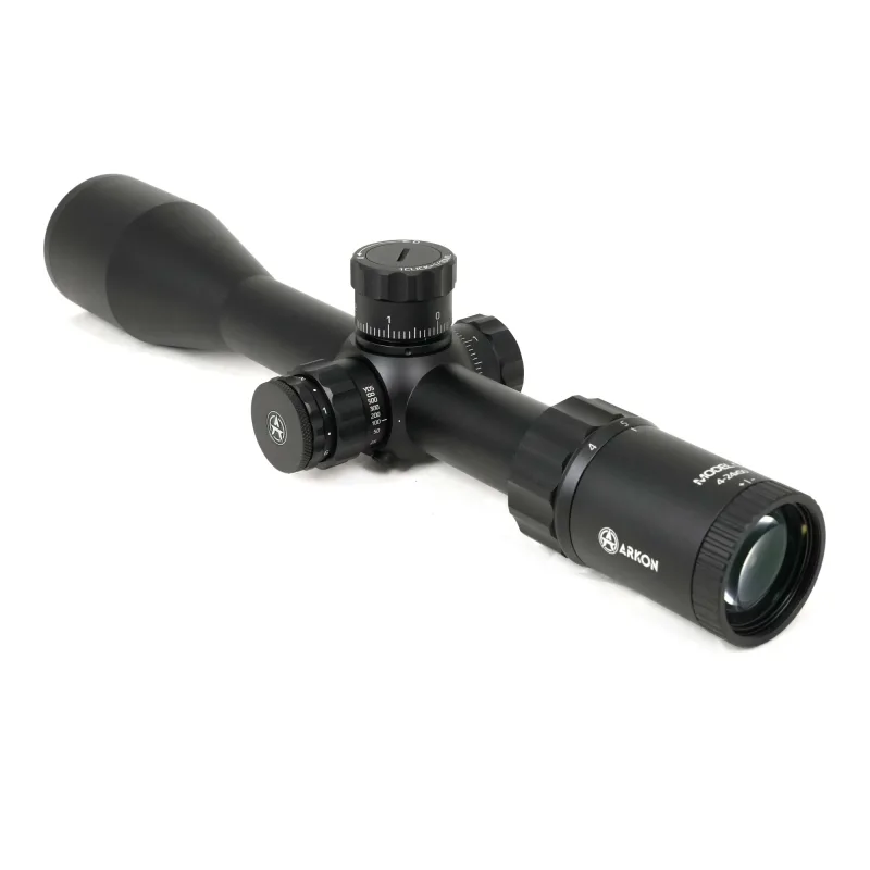 Оптический прицел ARKON Model C 4-24x50 / Аркон Модель Ц4 24 50 - вид со стороны окуляра и барабанчиков