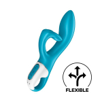 Бирюзовый вибратор-кролик 21,2см Satisfyer Embrace Me