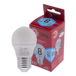 Лампа светодиодная ЭРА RED LINE LED P45-8W-840-E27 R 8Вт шар нейтральный белый свет E27 | Лампы cветодиодные Шар (G/P)