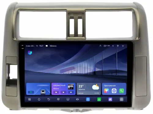Магнитола для Toyota Land Cruiser Prado 150 2009-2013 - Kuberg QLed+2K, Android 14, TS105, Быстрейшая, CarPlay, SIM-слот