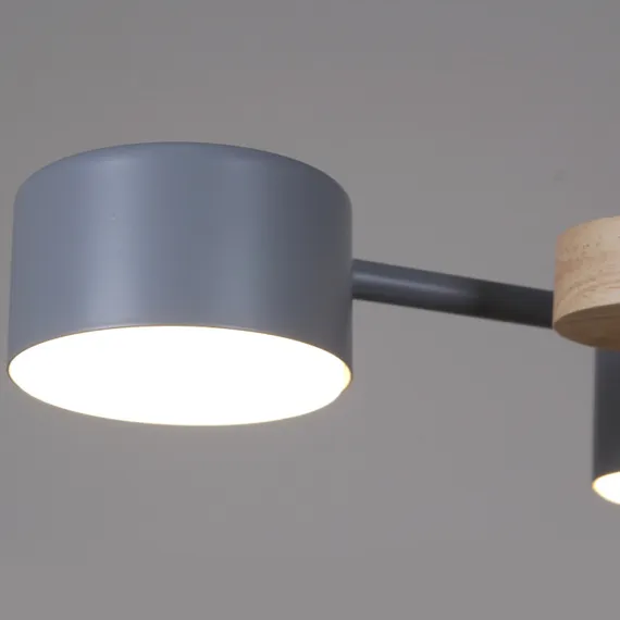Потолочная люстра  03758-0.3-10 GREY+WOOD GX53 Reluce