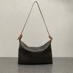 Сумка Celine Duo Zipped, коричневая с узором Triomphe — фото 4