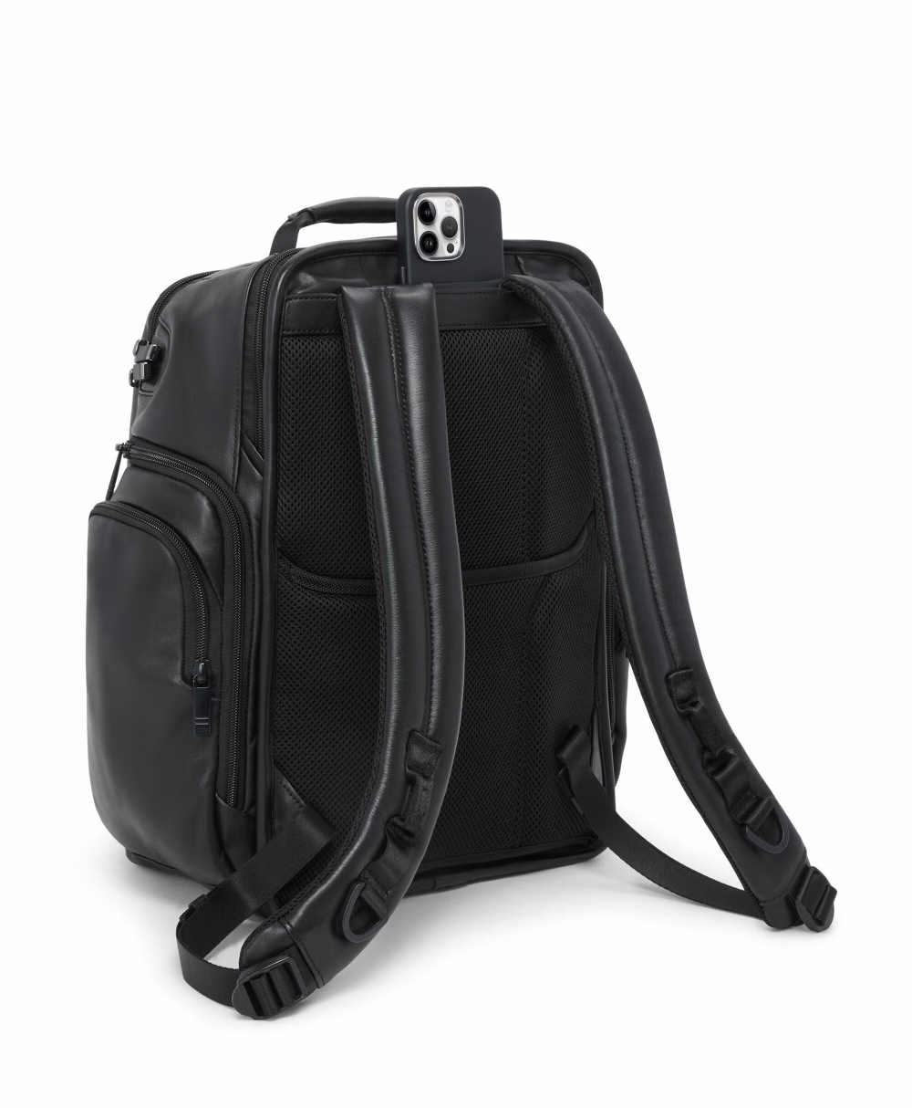 Рюкзак кожаный для ноутбука Brief/Black