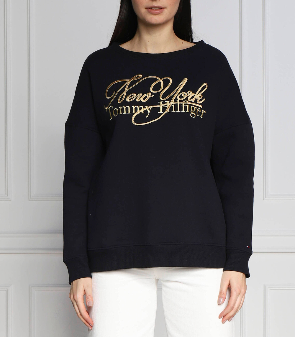 Худи ny metallic Tommy Hilfiger - темно-синий(WW0WW37626)