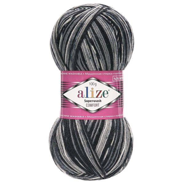 Пряжа Alize (Ализе) Superwash Comfort Socks / уп.5 мот. по 100 г, 420м, 2695 секционный A