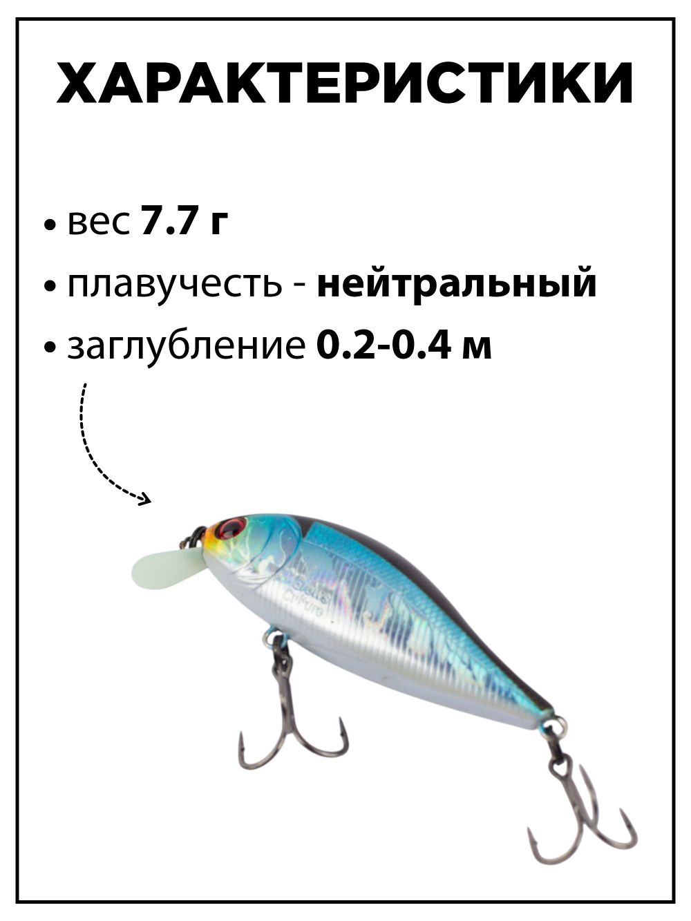 Воблер шэд Bet A Shad 63SP SR 7.7 г цвет #01