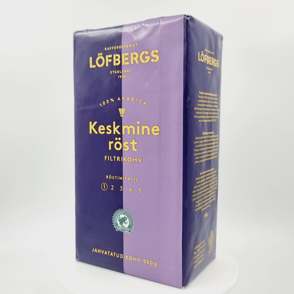 Lofbergs Кофе молотый Кeskmine (фильтр-кофе), средняя обжарка 500 г (из Финляндии)