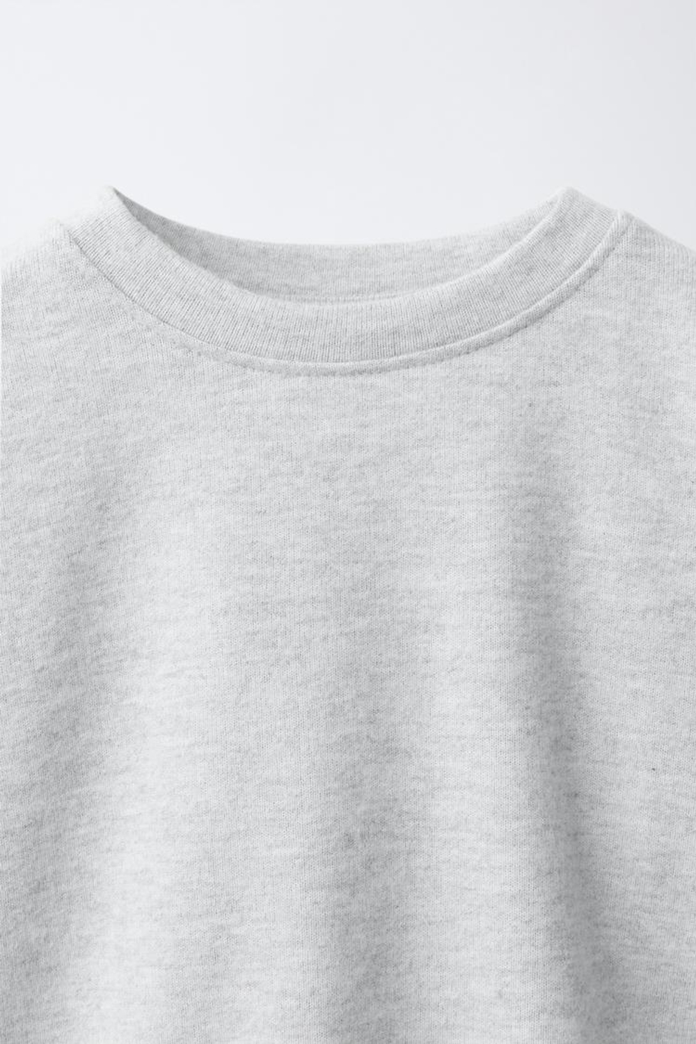 ZARA ЛОНГСЛИВ SOFT TOUCH С КРУЖЕВОМ, СЕРЫЙ МЕЛАНЖ
