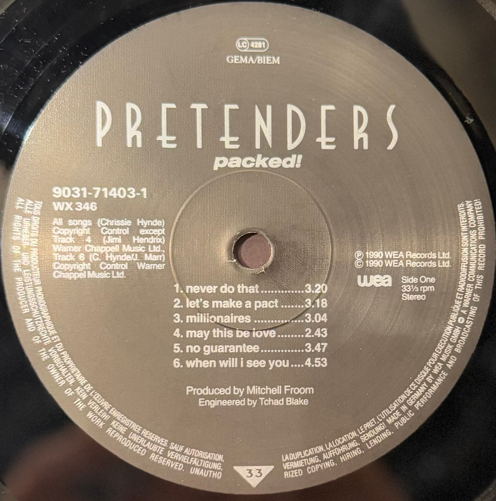 Виниловая пластинка Pretenders ‎– Packed LP