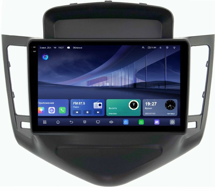 Магнитола для Chevrolet Cruze 2009-2012 - Kuberg QLed+2K, Android 14, TS105, Быстрейшая, CarPlay, SIM-слот