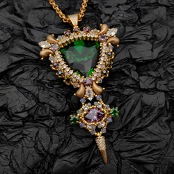 Набор для создания кулона Ундина - 24 мм Dark Moss Green