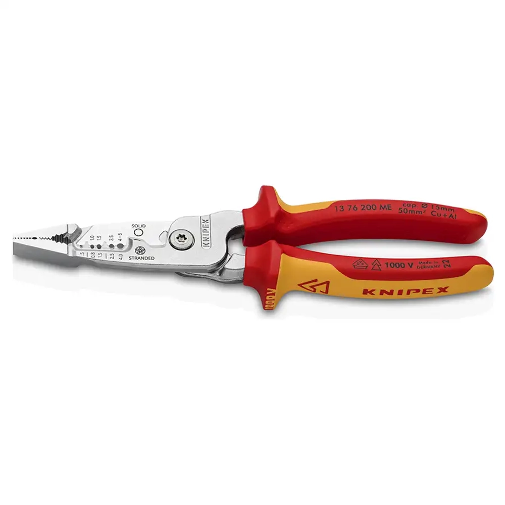 Многофункциональные клещи для электромонтажных работ 200 мм Knipex 13 76 200 ME