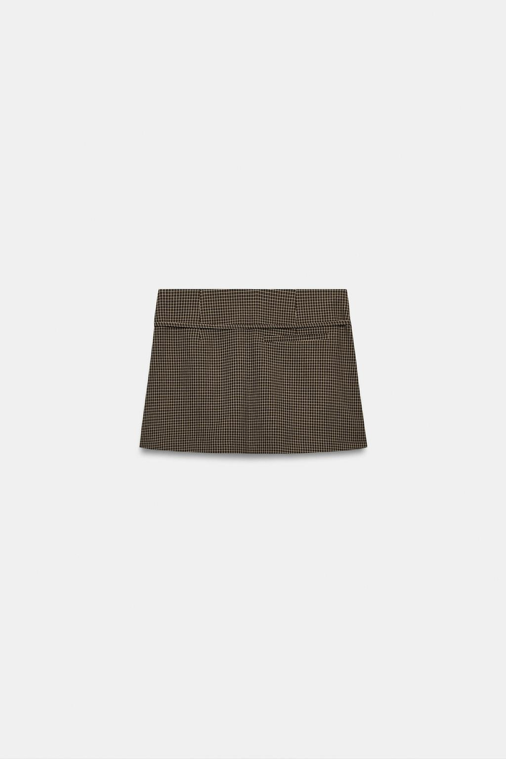 ZARA ЮБКА-ШОРТЫ С РЕМНЕМ, ТЕМНО-КОРИЧНЕВЫЙ