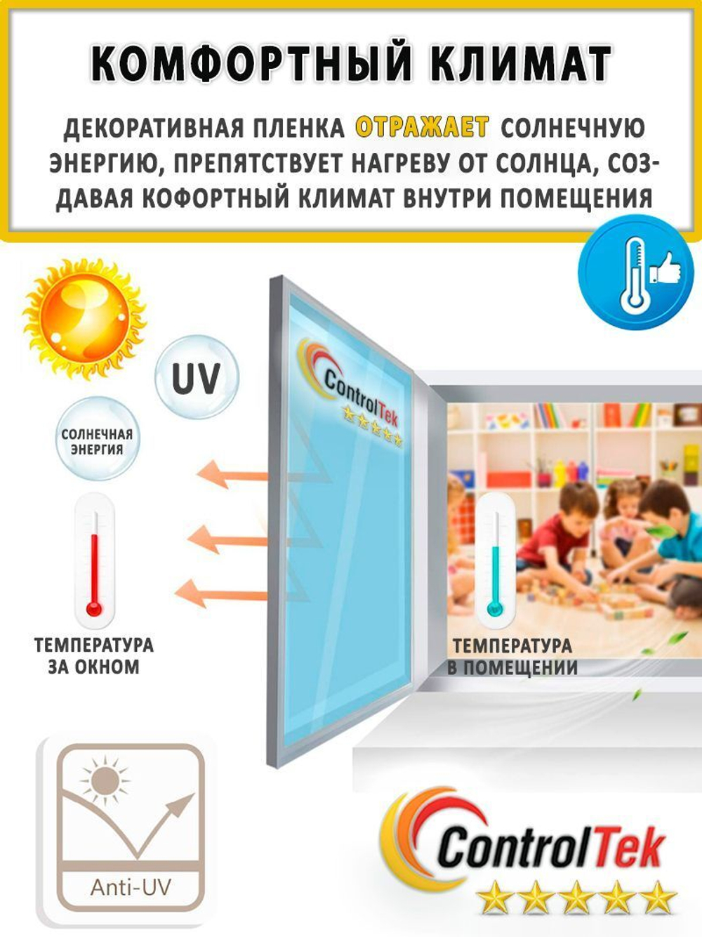 Пленка для окон декоративная MATTE FROST ControlTek, на отрез