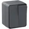 Выключатель двухклавишный IP54 Systeme Electric AtlasDesign Profi54 Антрацит ATN544051
