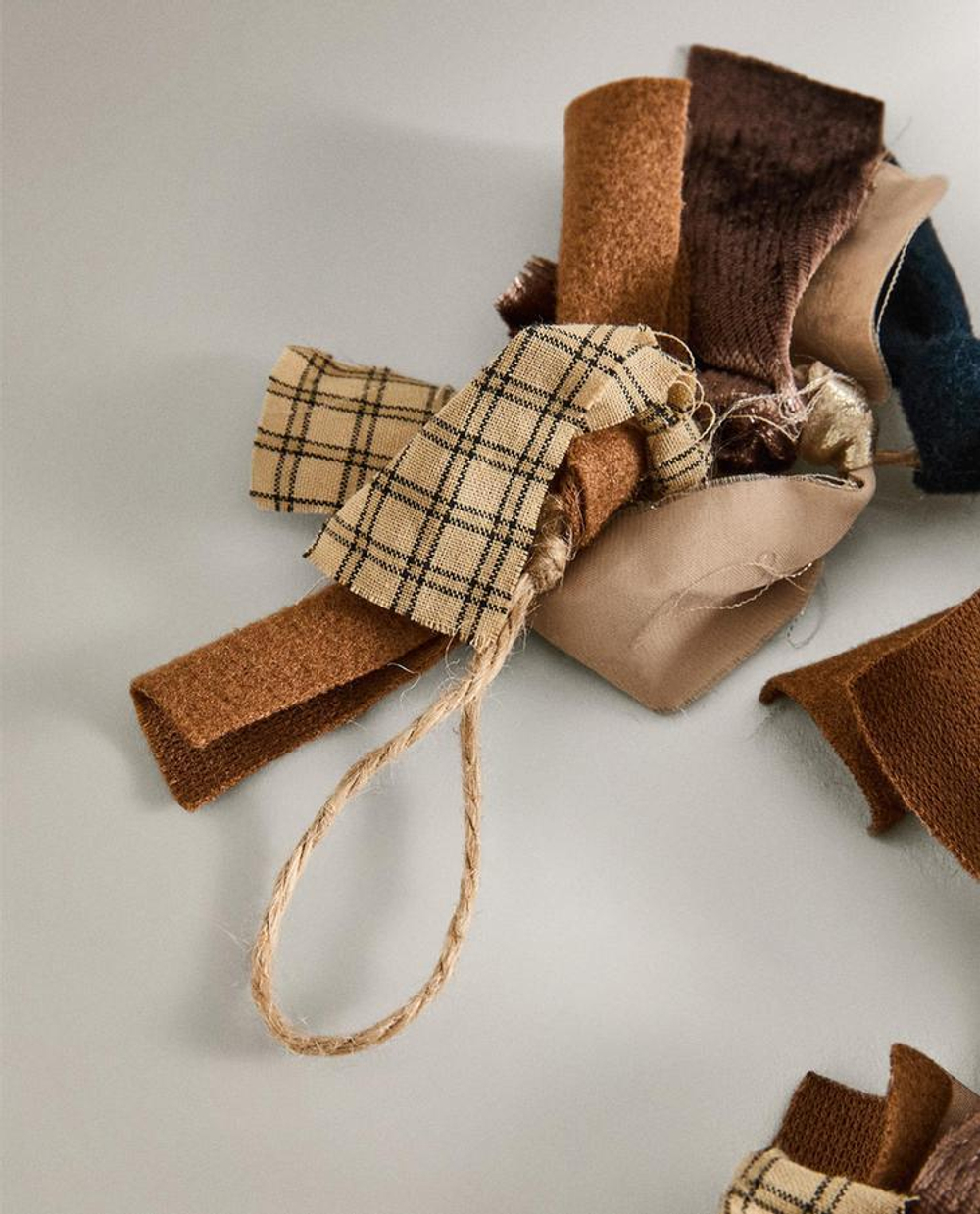 ZARA HOME РОЖДЕСТВЕНСКАЯ ТКАНЕВАЯ ГИРЛЯНДА, КОРИЧНЕВЫЙ