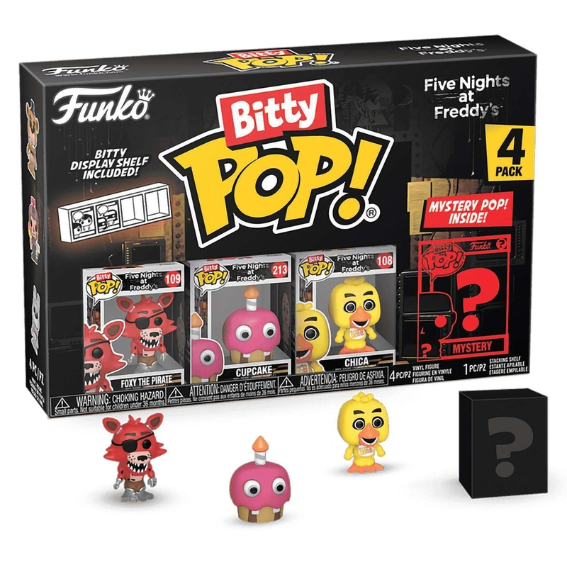 Фигурка Funko Bitty POP! FNAF Foxy The Pirate+Cupcake+Chika+Mystery (1 of 4) 4PK 73045