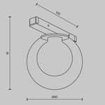 Магнитный трековый светильник Maytoni Bubble TR181-1-4WTW-B
