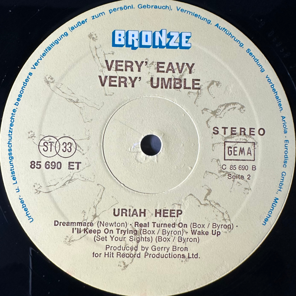Uriah Heep ‎– ...Very 'Eavy Very 'Umble (Германия 1976г.)
