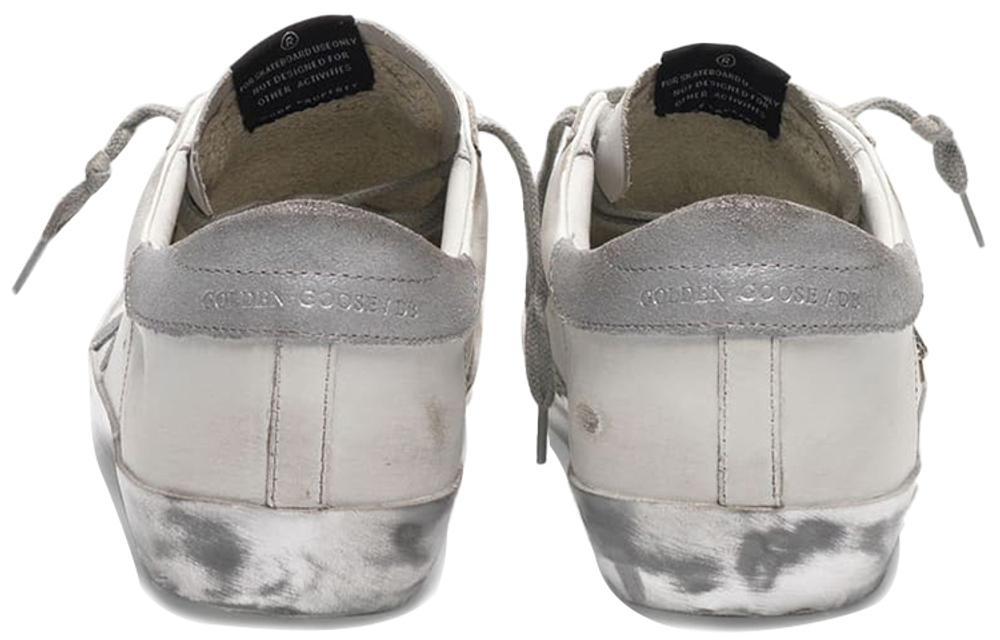 Golden Goose Super Star Low top Stylish Skateboarding Shoes Men"s Silver Tail