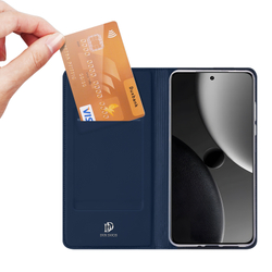Чехол книжка из PU кожи синего цвета от Dux Ducis для Xiaomi 15 Ultra, серия Skin Pro Series Case