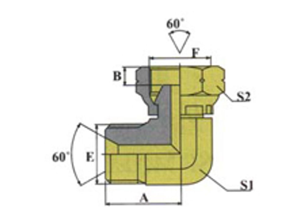 Соединение PF90 BSP 1/4"