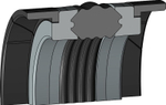 A109 190-165 Компактное уплотнение 190-165-45