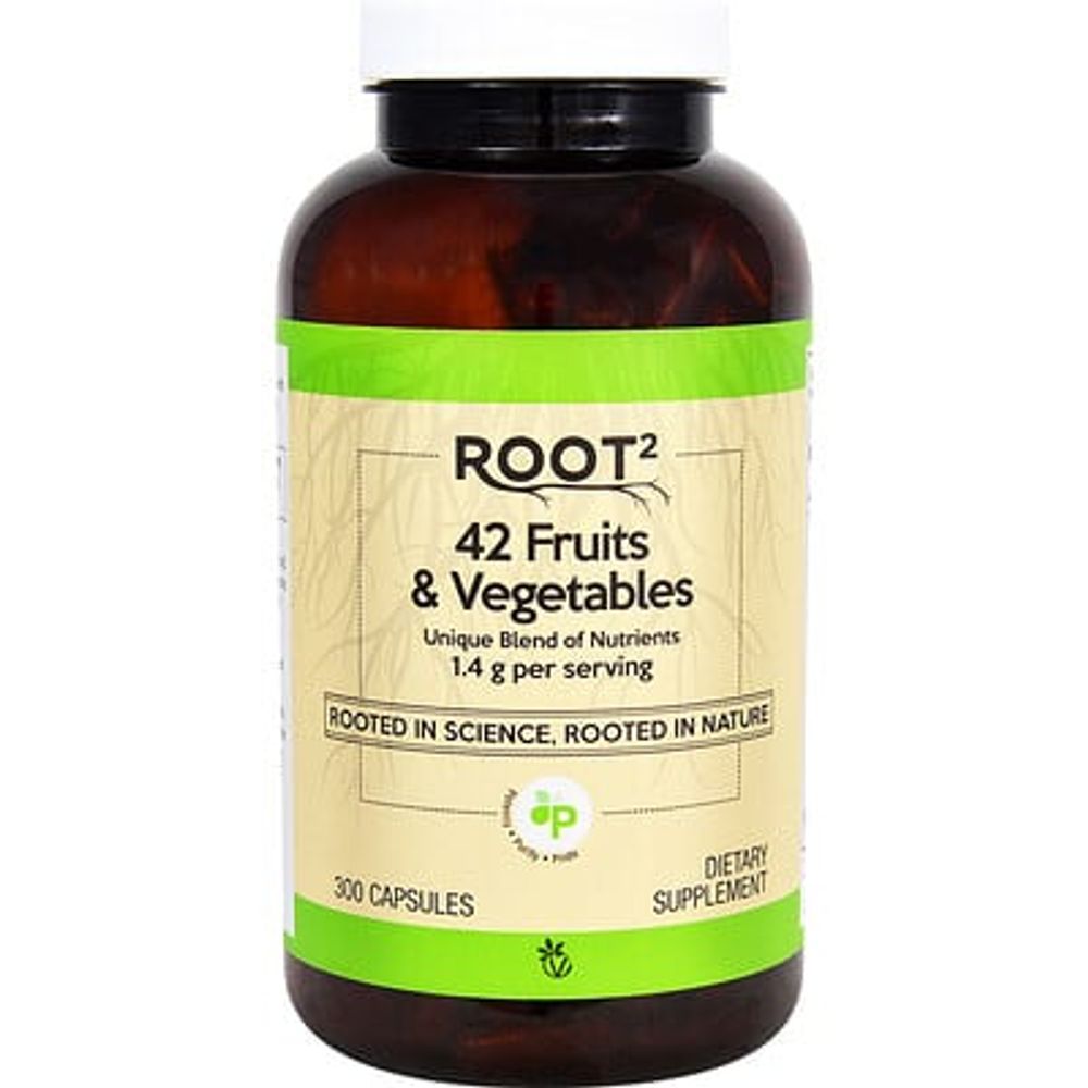 Vitacost, Root2®, 42 фруктов и овощей, 300 капсул